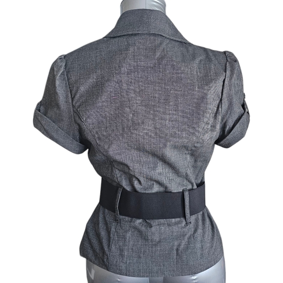 NWT MyMichelle Women's Top Size L - Printed Mock Neck Blouse - Picture 2 of 8